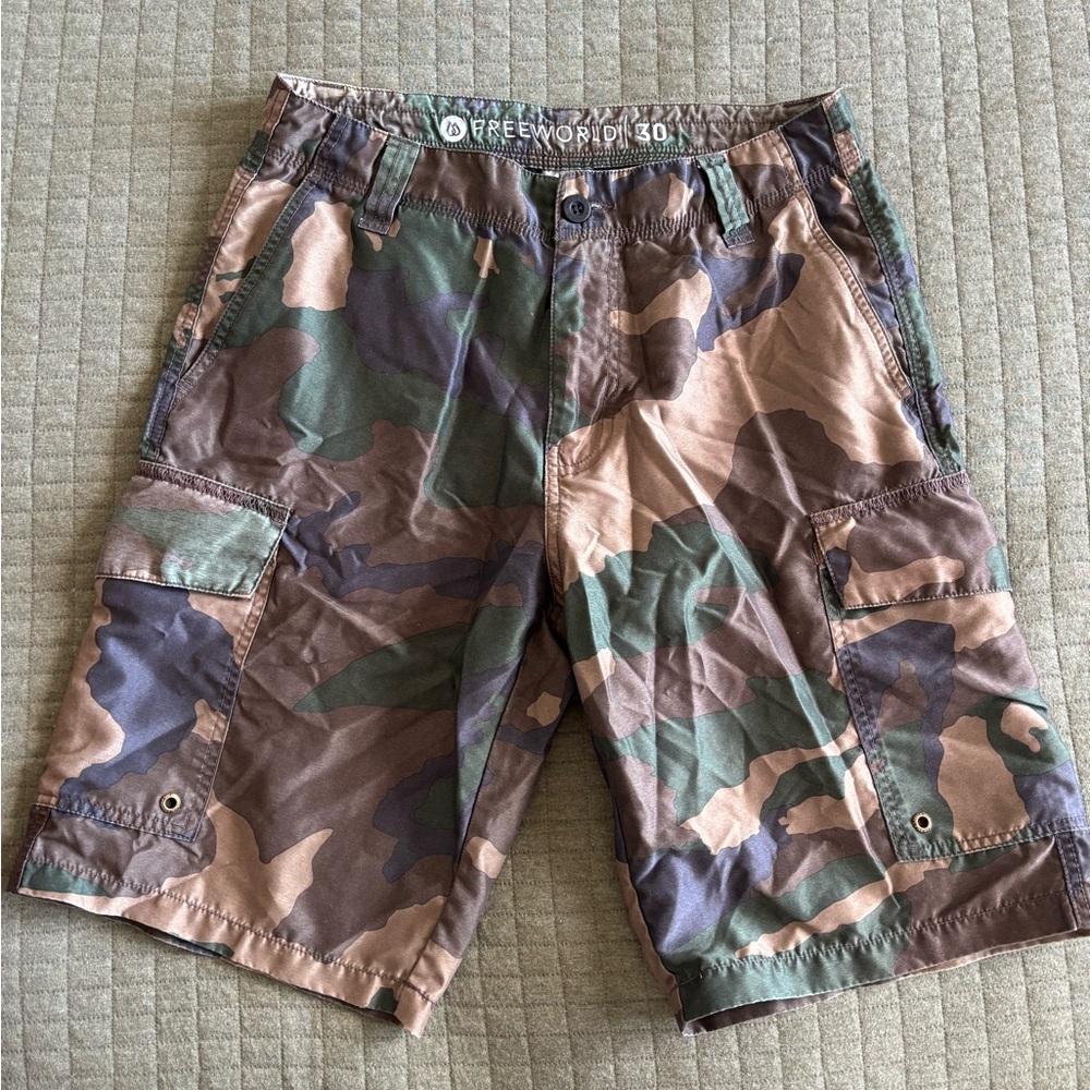 Free World Men's Camo Swim Trunks